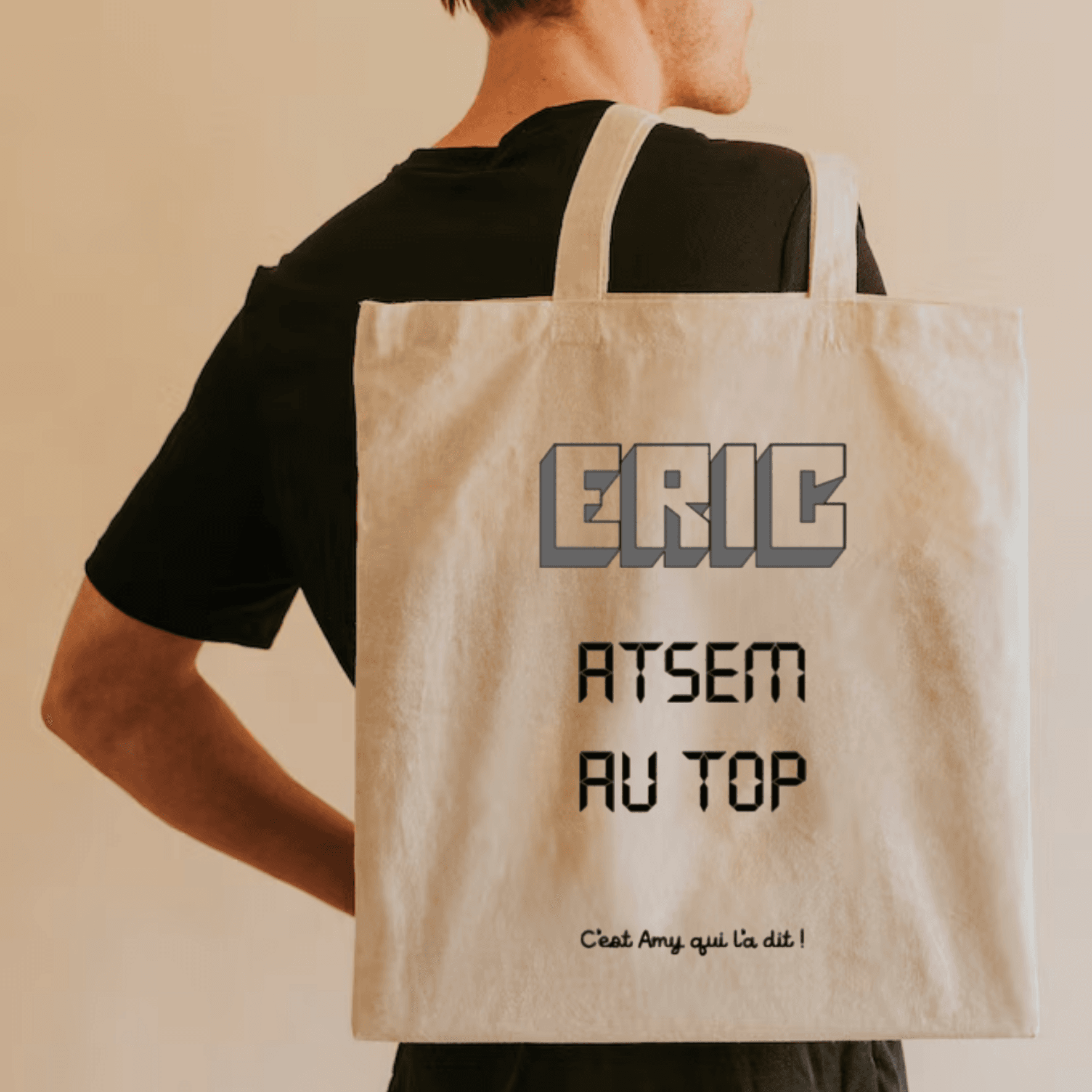 Tote bag homme "ATSEM au top" 
