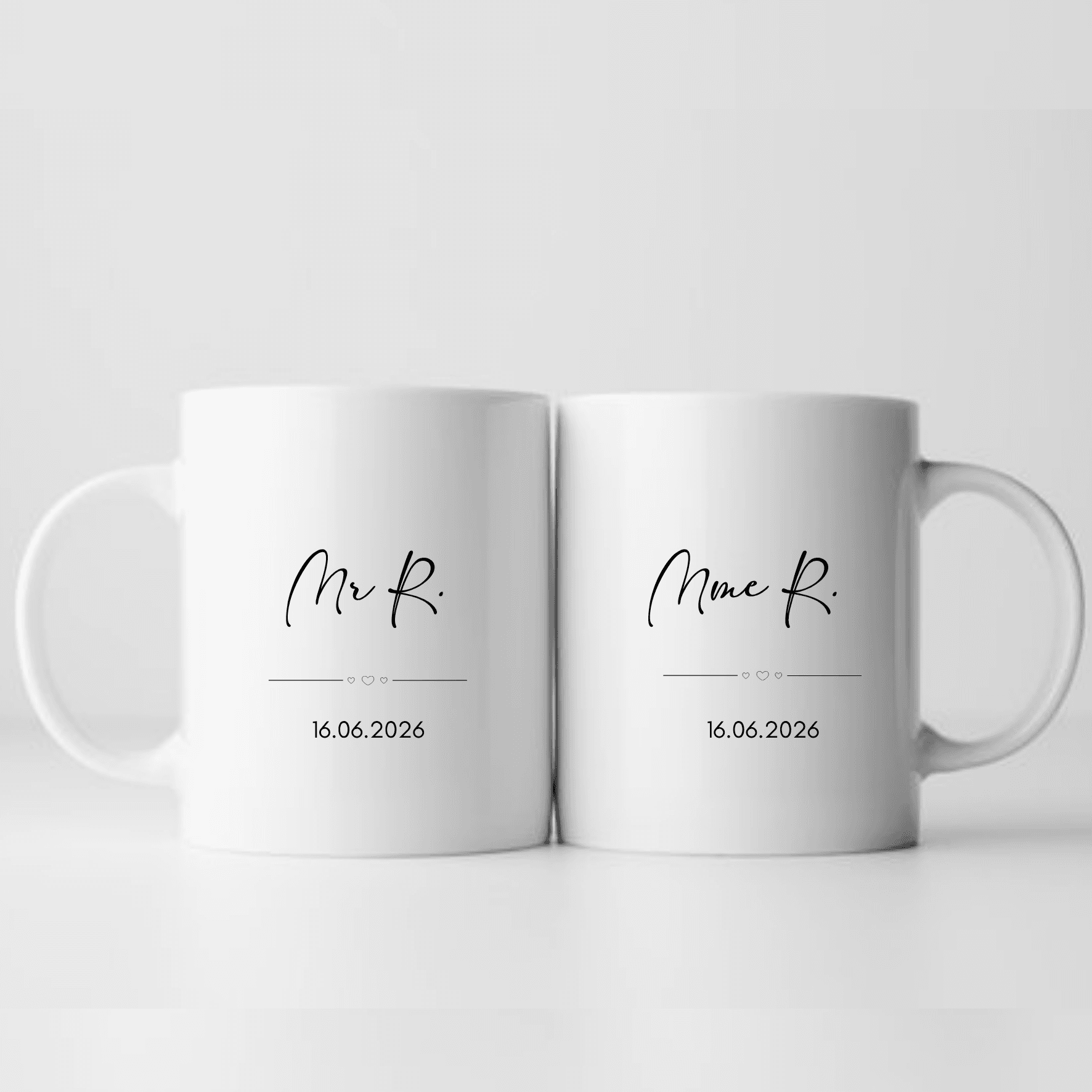 Duo mugs "Mr Mme" initiale