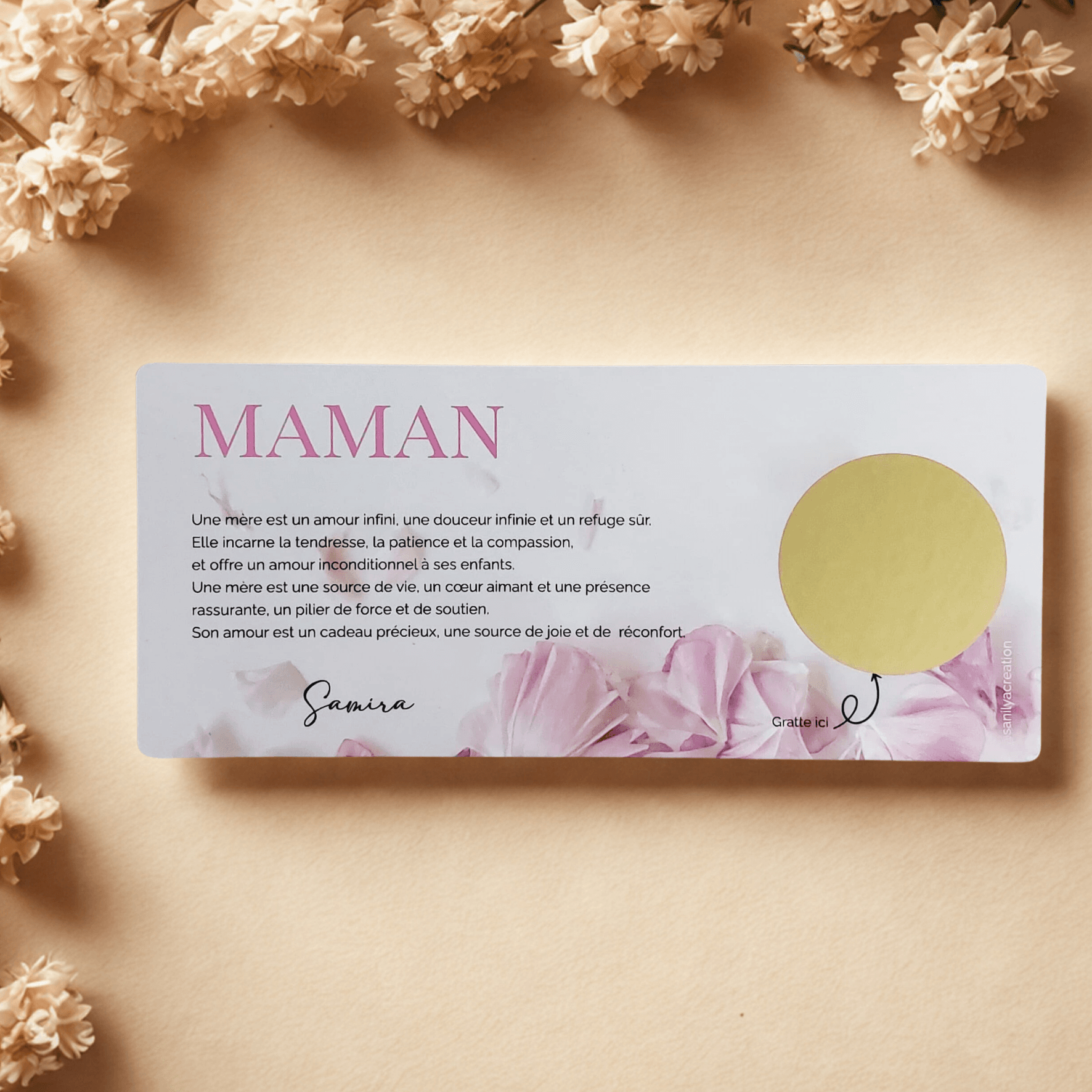 Carte surprise à gratter Maman