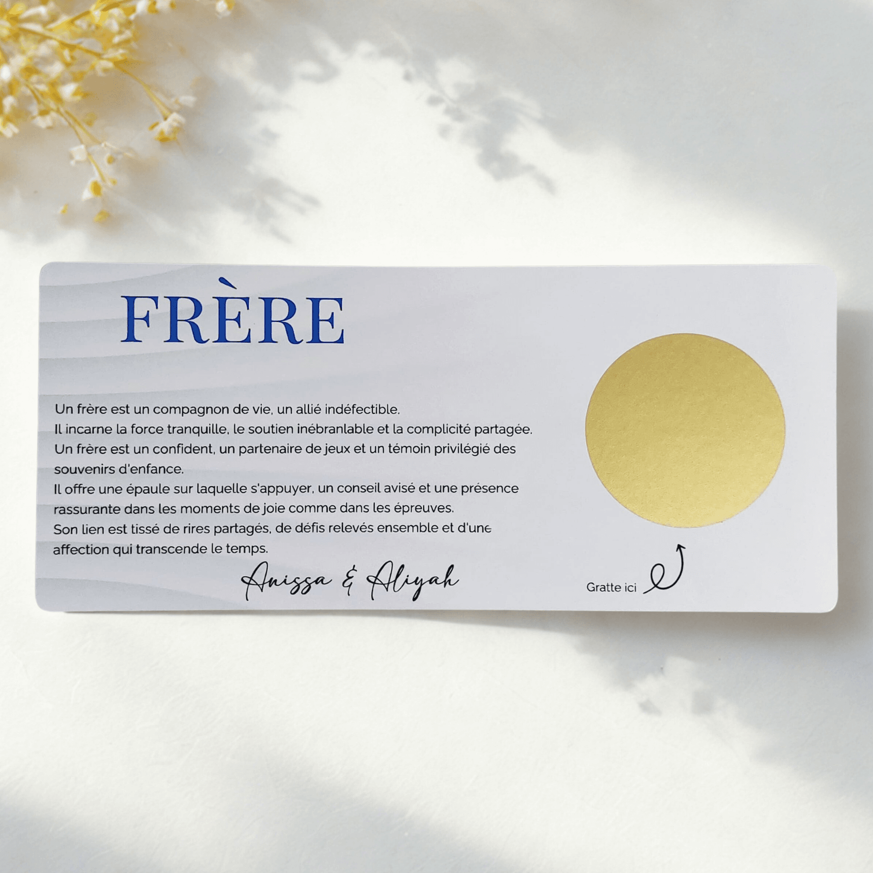 Carte surprise à gratter Frère