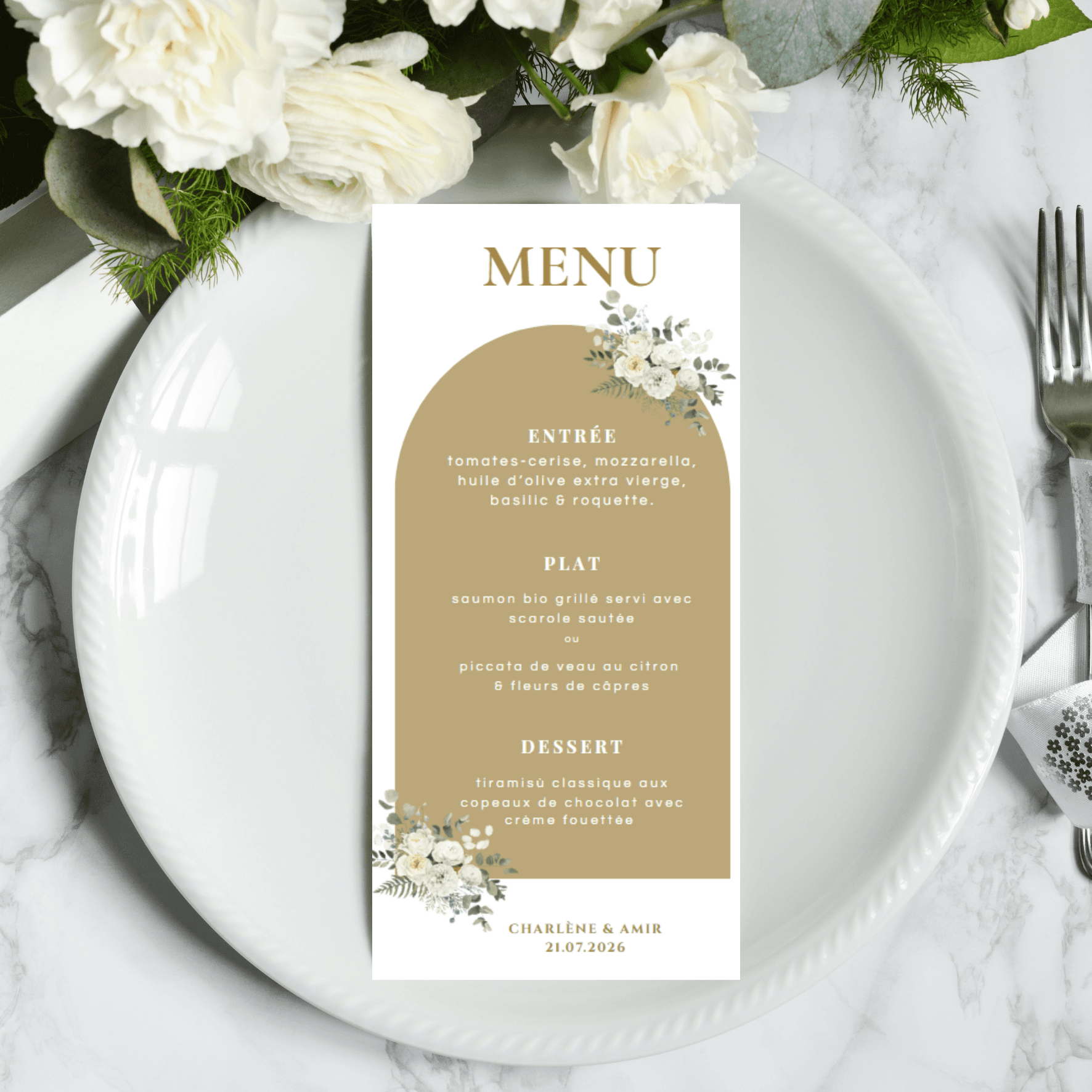 Menu SABLE- Mariage, baptême, fête...