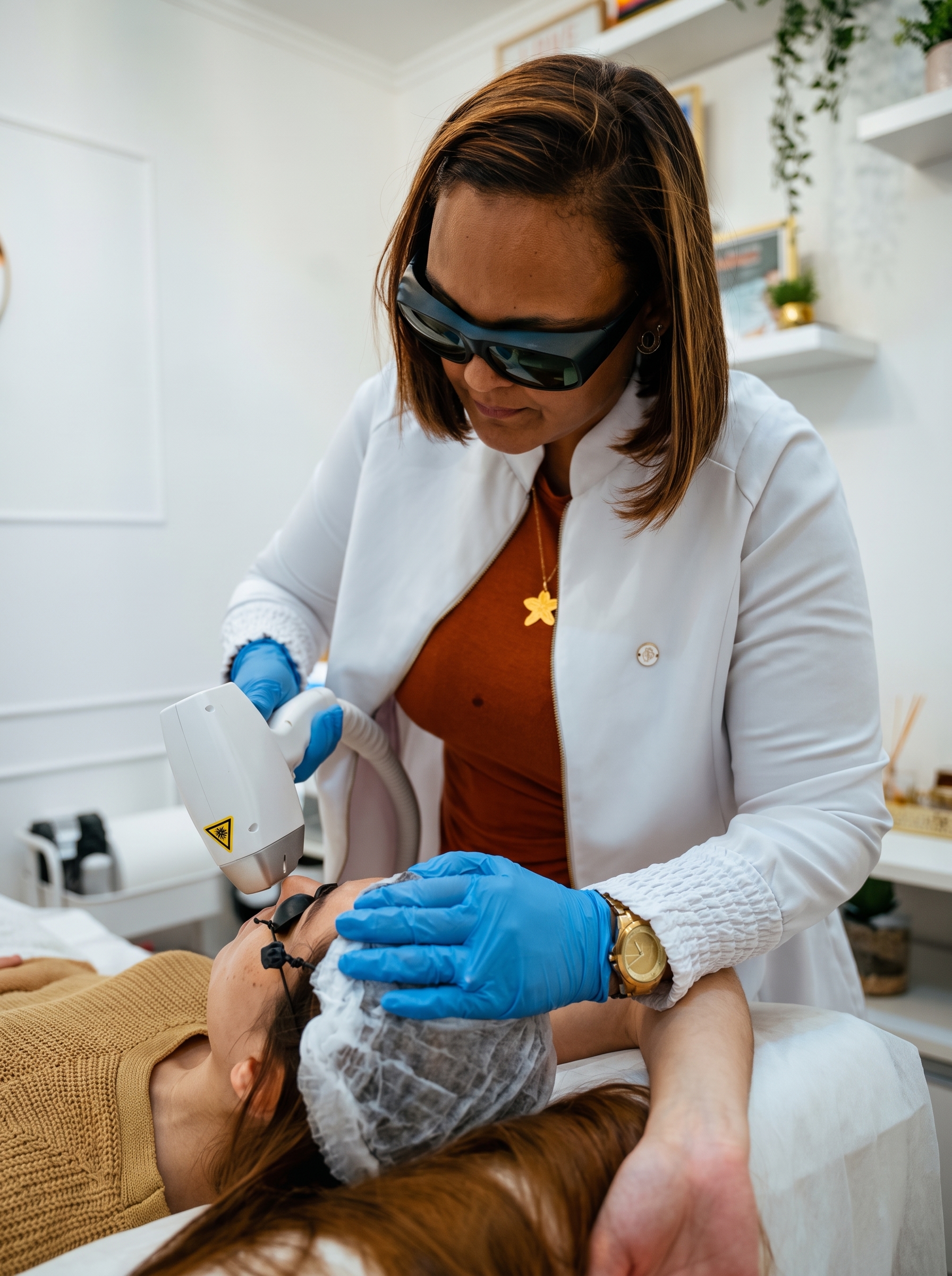 Procedimento estético da esteticista Elaine Aragão no Studio Sensie