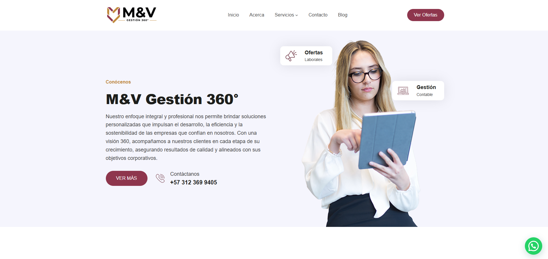 Logo de MV Gestión 360, consultoría y gestión empresarial