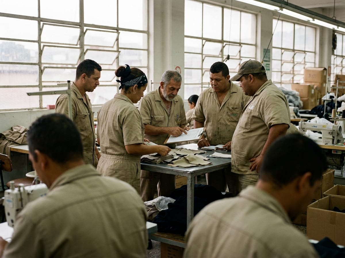Industrial staff on site