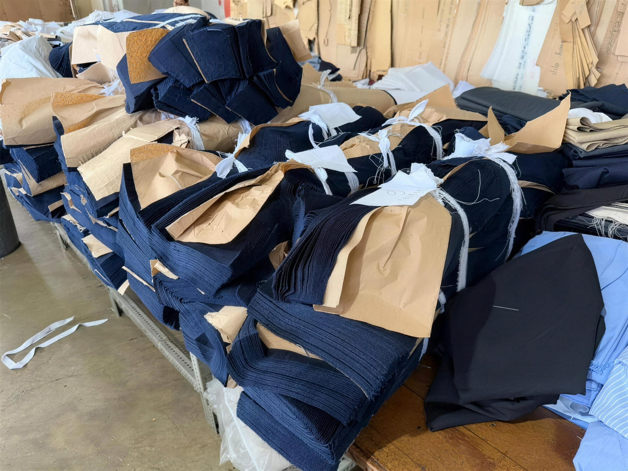 Sorted fabric scraps · Caracas plant