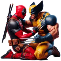 Sticker de Deadpool y Wolverine
