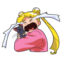 Sticker de Sailor Moon  y Luna
