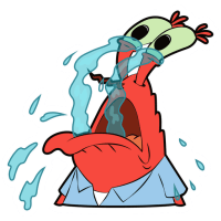 Sticker de Don Cangrejo Llorando