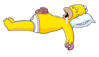 Sticker de Homero Durmiendo
