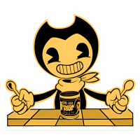 Sticker de Bendy Comiendo Sopa