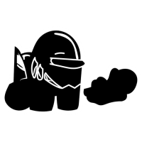 Sticker de Among Us Negro FNF