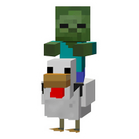 Sticker de Bebe Zombi Montado en Gallina
