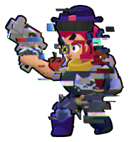 Sticker de Colt en Glitch - Brawl Stars