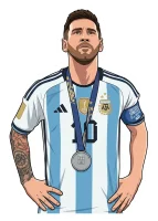 Sticker de Lionel Messi en la Final