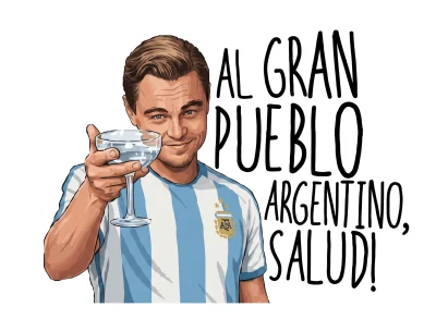 Sticker de Al Gran Pueblo Argentino, Salud!