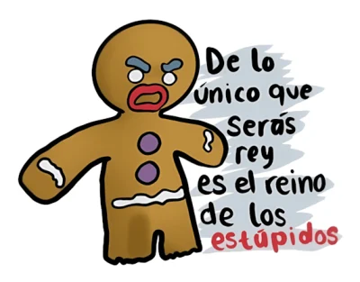 Sticker de De lo único que serás rey, es el reino de los estúpidos
