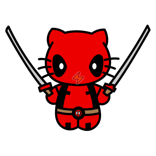 Sticker de Deadpool-Kitty - comprar en Argentina