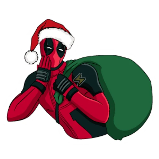 Sticker de Deadpool Santa - comprar en Argentina