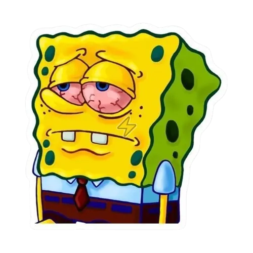 Sticker de Bob Esponja Cansado - comprar en Argentina