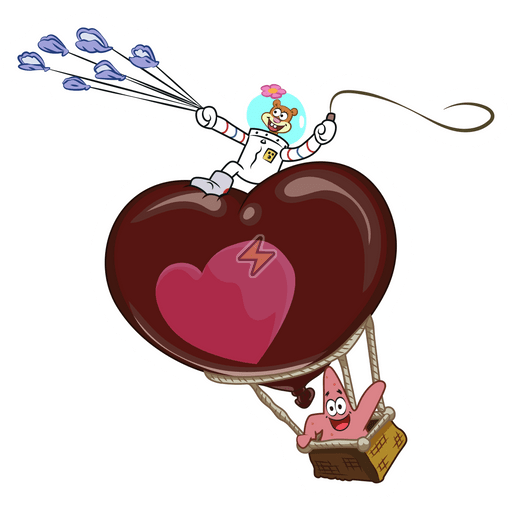 Sticker de Patricio Estrella con Arenita - comprar en Argentina
