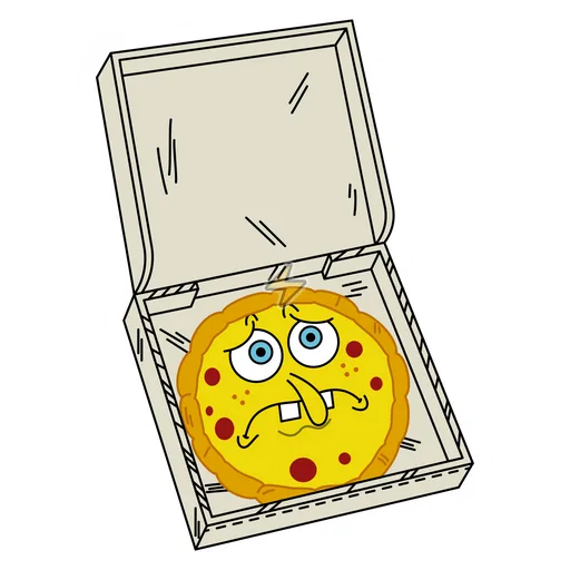 Sticker de Bob Esponja Pizza - comprar en Argentina