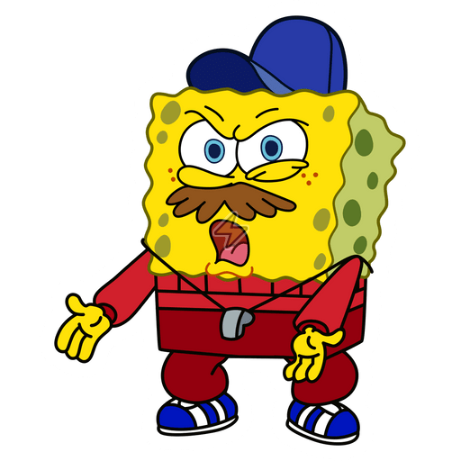 Sticker de Bob Esponja Entrenador - comprar en Argentina
