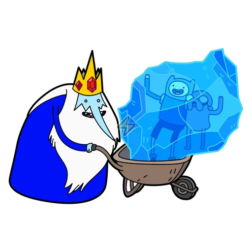 Sticker de Rey Helado con Finn y Jake Congelados - comprar en Argentina