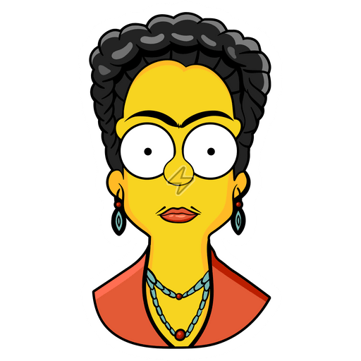 Sticker de Frida Kahlo - Los Simpson - comprar en Argentina