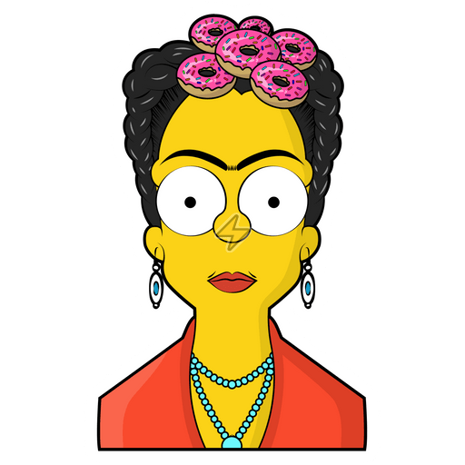 Sticker de Frida Kahlo Los Simpson - comprar en Argentina