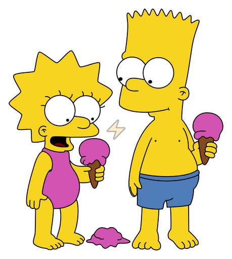 Sticker de Lisa y Bart - comprar en Argentina