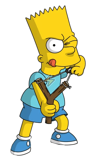 Sticker de Bart con Resortera - comprar en Argentina