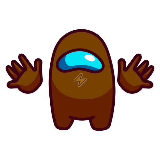 Sticker de Among Us Marrón - comprar en Argentina