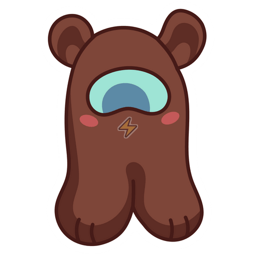 Sticker de Among Us Marrón - comprar en Argentina