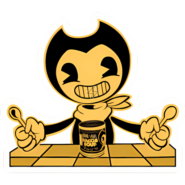 Sticker de Bendy Comiendo Sopa - comprar en Argentina