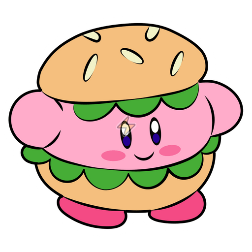 Sticker de Kirby Hamburguesa - comprar en Argentina