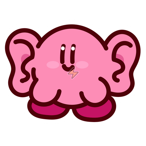 Sticker de Kirby Escuchando - comprar en Argentina