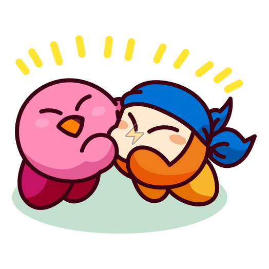 Sticker de Kirby y Waddle Dee - comprar en Argentina