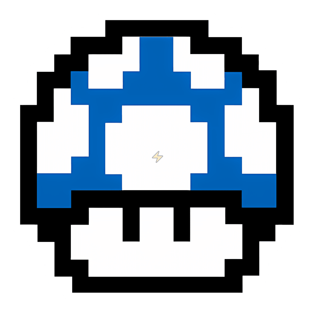 Sticker de Champiñón Azul Pixel Art - comprar en Argentina