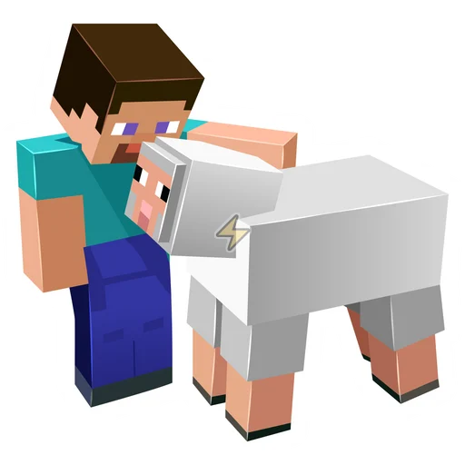 Sticker de Steve Acariciando Oveja - comprar en Argentina