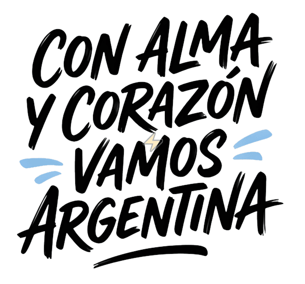 Sticker de Con alma y corazón vamos Argentina - comprar en Argentina