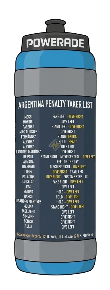 Sticker de Botella de agua del arquero inglés Jordan Pickford con su "Machete" - comprar en Argentina