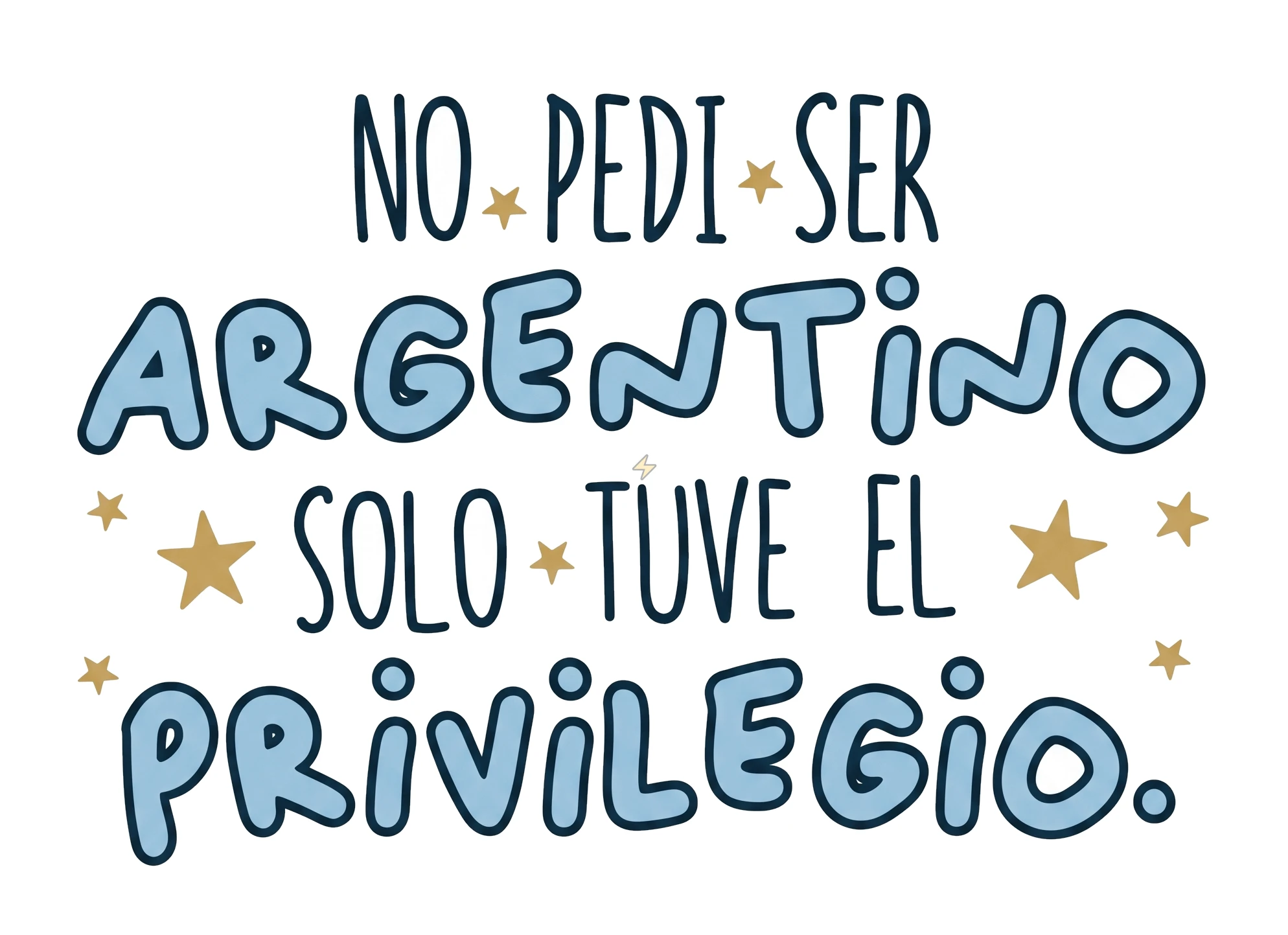Sticker de No Pedi ser Argentino, Solo Tuve el Privilegio - comprar en Argentina
