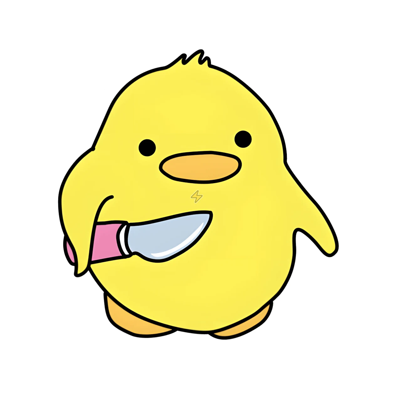 Sticker de Pollito con cuchillo - comprar en Argentina
