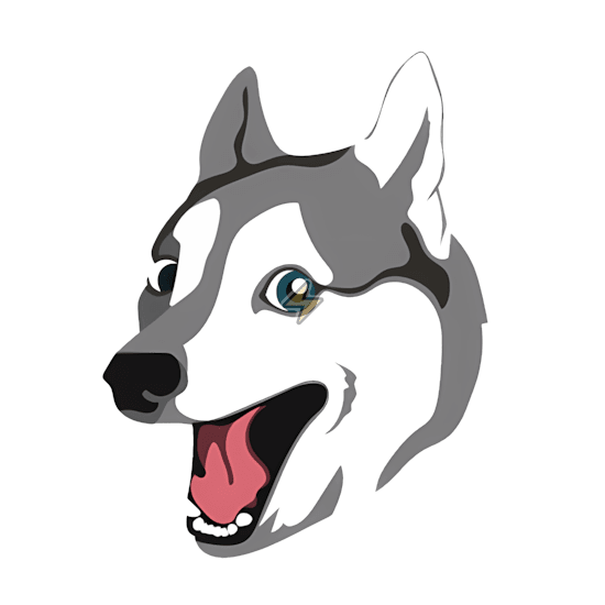 Sticker de Husky alegre - comprar en Argentina