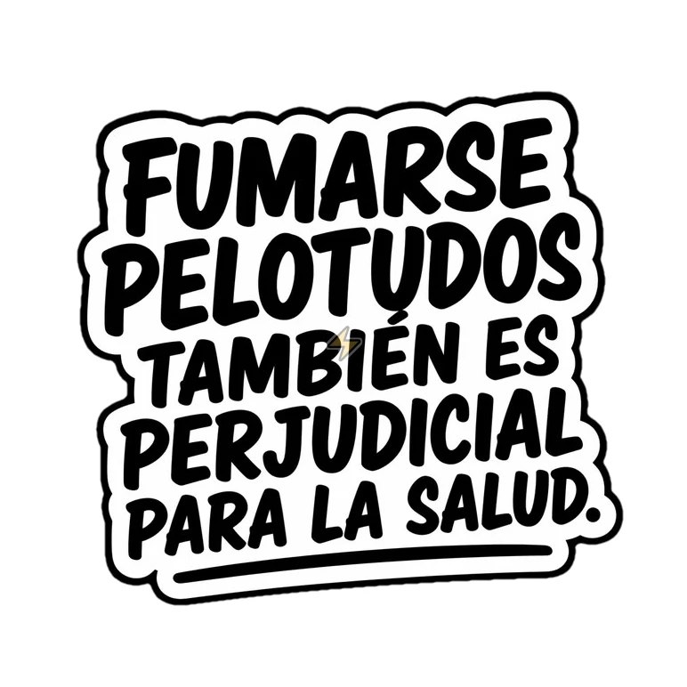 Sticker de Fumarse pelotudos también es perjudicial para la salud. - comprar en Argentina