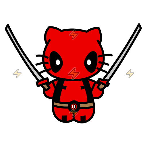 Sticker de Deadpool-Kitty - comprar en Argentina