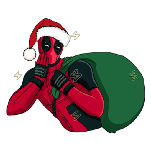 Sticker de Deadpool Santa - comprar en Argentina