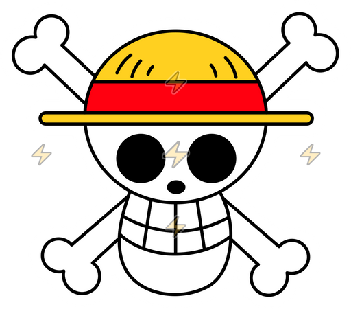 Sticker de Calavera pirata de One Piece - comprar en Argentina