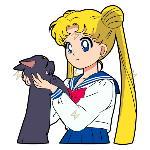 Sticker de Sailor Moon y Luna - comprar en Argentina