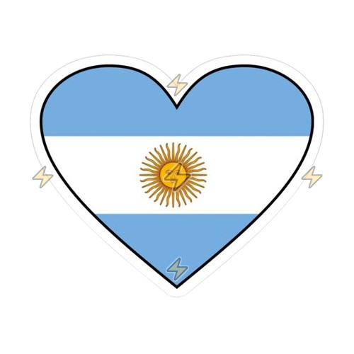Sticker de Corazon de Argentina - comprar en Argentina